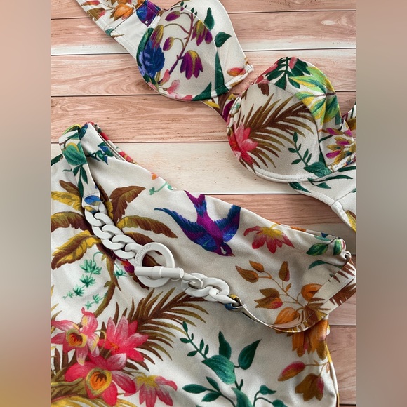 Zimmermann Multicolor Floral set of Bikini and bottom TROPICANA Cream Floral sz1 - Picture 5 of 16